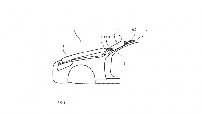 Mercedes-Benz patent for external A-pillar airbag filed 695136