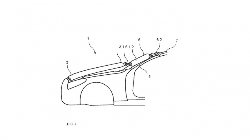 Mercedes-Benz patent for external A-pillar airbag filed 695139