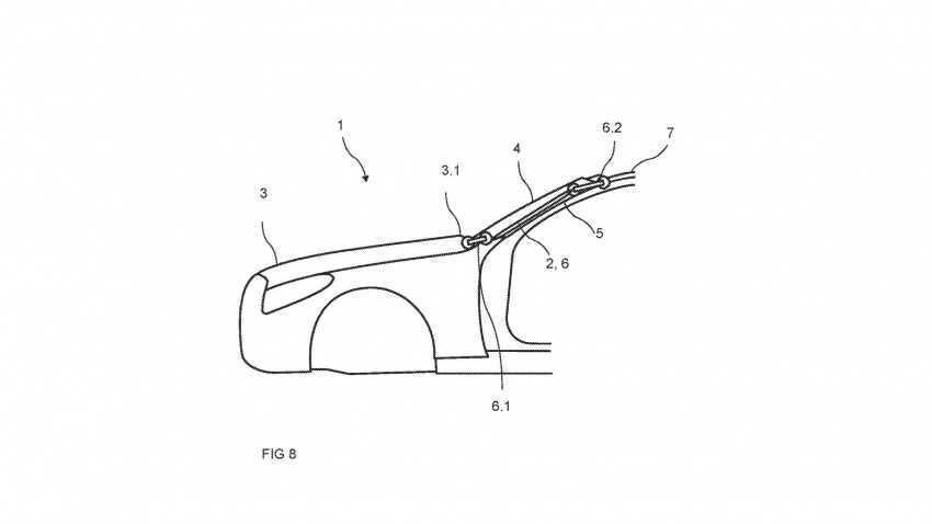Mercedes-Benz patent for external A-pillar airbag filed 695140