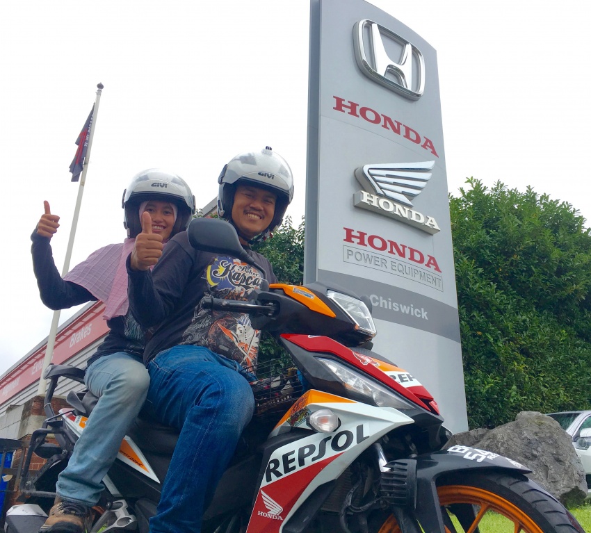 Malaysian couple take Honda RS150R supercub on extended honeymoon ride across 24 countries 706640