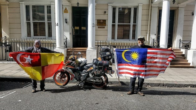 Malaysian couple take Honda RS150R supercub on extended honeymoon ride across 24 countries