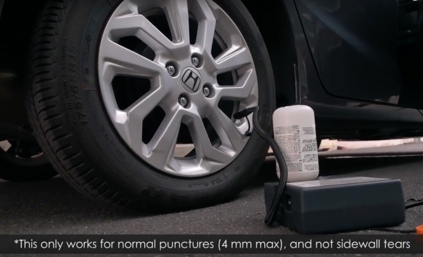 VIDEO: No spare tyre, so how does the Honda City and Jazz Hybrid’s tyre repair kit work? Here’s a demo 706989