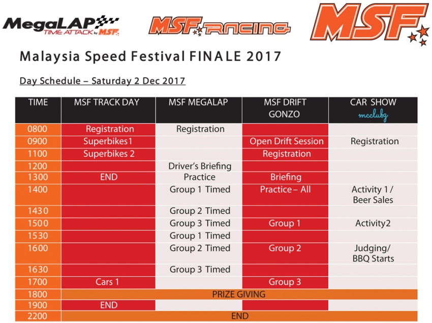 MSF Finale 2017 on Dec 2 and 3 – car show plus bike track day and drifting event to preview full 2018 series 714256