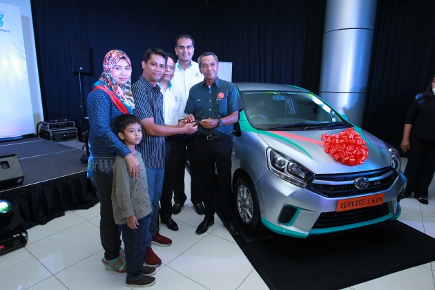 Perodua Service and Win contest winner awarded an Axia; carmaker expects 2.05 mil service intakes in 2017