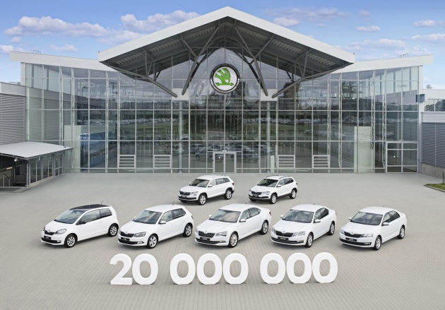 Skoda reaches milestone of 20 million cars since 1905