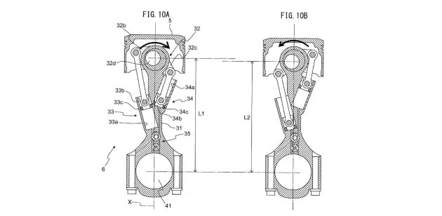 Toyota patents variable compression ratio engine