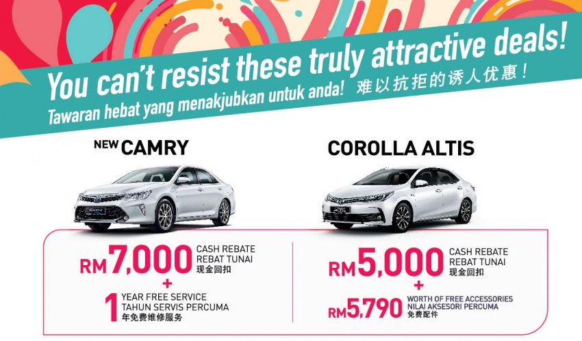 UMW Toyota Offering Up To RM7 000 In Cash Rebates Camry Hybrid RM5 