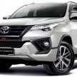 Toyota Fortuner updated, now on sale – new 2.4 VRZ 4×2 and 4×4 from RM186k, standard rear disc brakes