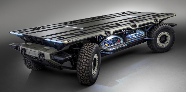 General Motors SURUS – platform trak Hydrogen Fuel Cell dengan kemampuan offroad, boleh gerak sendiri