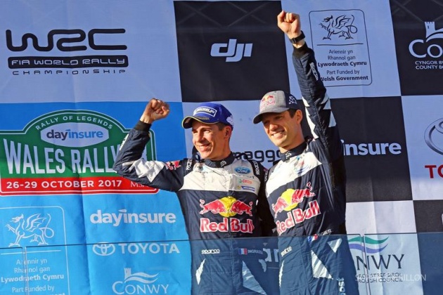 Sebastian Ogier wins fifth WRC title at Wales Rally GB; M-Sport takes home manufacturers’ championship