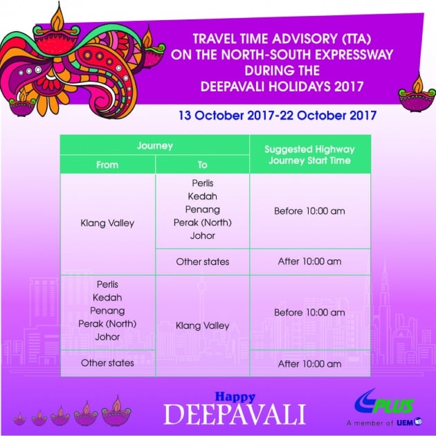 PLUS offering up to 20% toll rebate for Deepavali