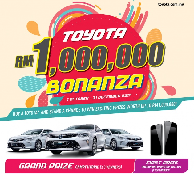 UMW Toyota tawar peluang menang hadiah bernilai RM1 juta, promosi Oktober masih berjalan serentak
