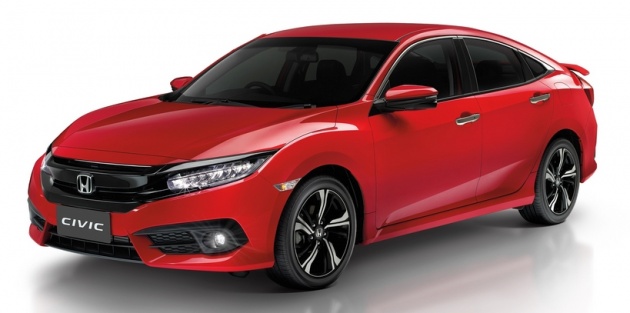 Honda Civic Red ditampilkan di Thai Motor Expo
