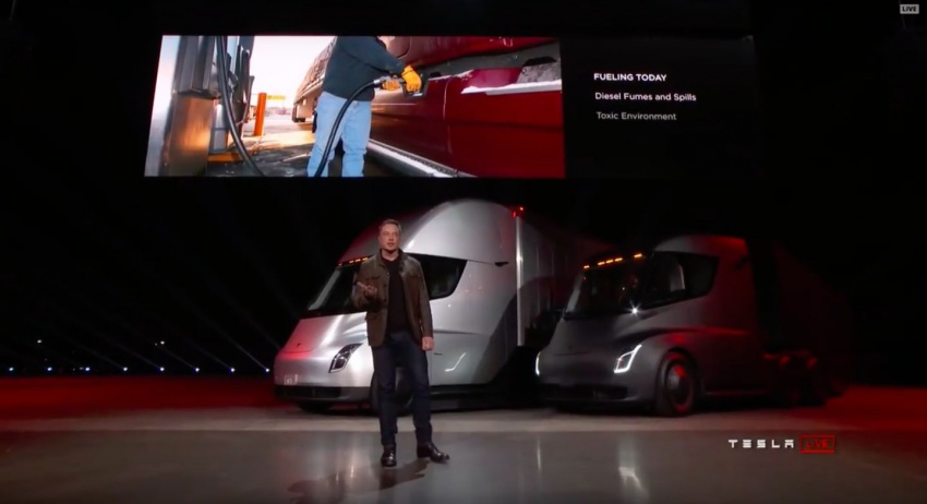 Tesla Semi – trak elektrik sepenuhnya yang mampu memecut dari 0-97 km/j dalam masa hanya 5 saat 740178