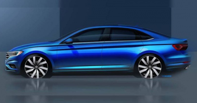 2019 Volkswagen Jetta teased again in sketch form