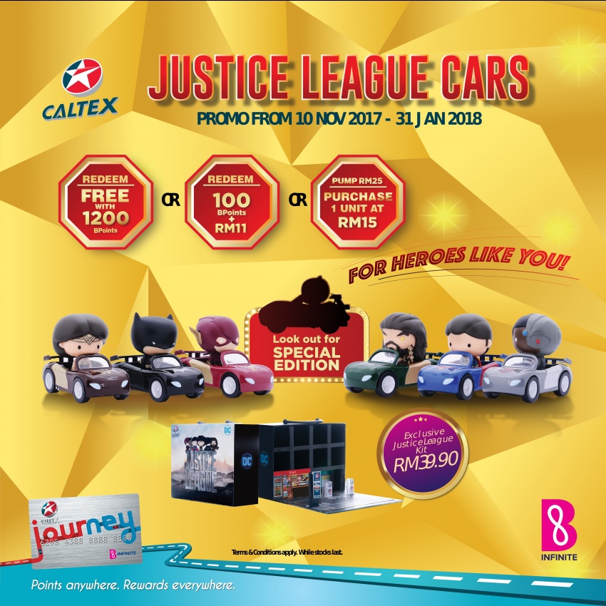 Caltex perkenalkan siri kereta mainan Justice League 747979