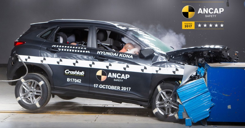 Hyundai Kona receives five-star ANCAP safety rating 750310