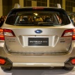 Subaru Outback facelift, XV 2.0 launched in Singapore