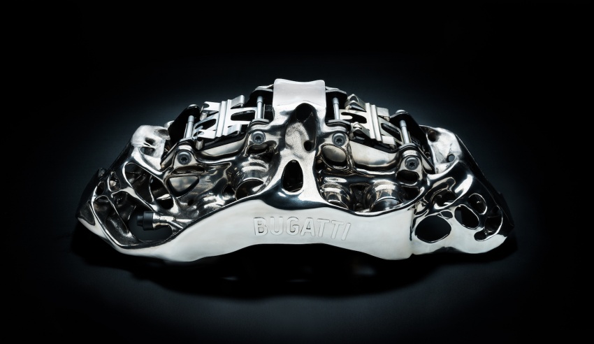 Bugatti hasilkan angkup brek titanium cetakan 3D 769265