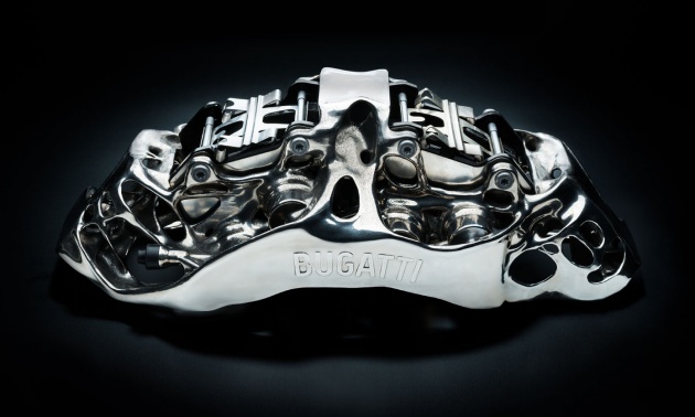 Bugatti tests world’s first 3D-printed brake caliper