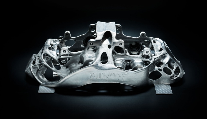 Bugatti trials 3D-printed titanium calipers for Chiron 769108