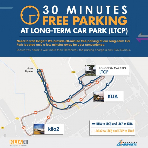 Parkir percuma bagi menunggu penumpang di KLIA, KLIA2 – kenderaan diletak di bahu jalan bakal disaman