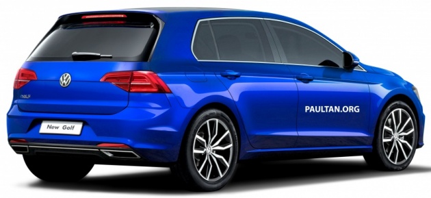 Volkswagen Golf 2019 – imej <em>render</em>, penggayaan baru