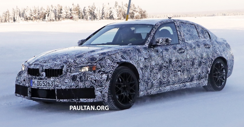 SPYSHOTS: G80 BMW M3 spotted testing in the cold 773991