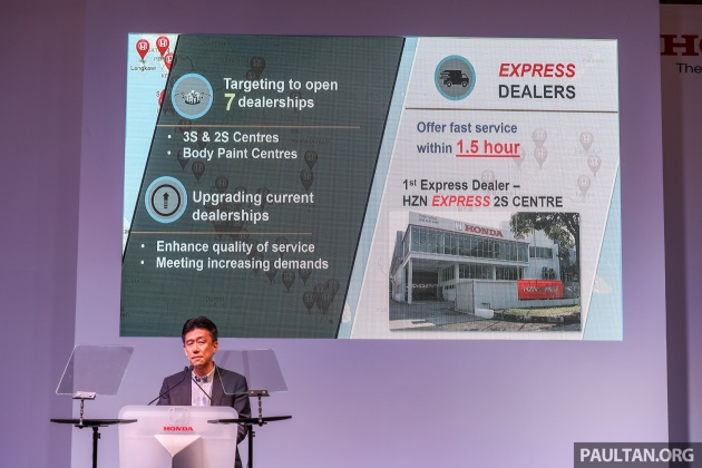 Honda Malaysia rancang buka tujuh lagi rangkaian pusat 2S/3S, serta premis servis pantas yang pertama