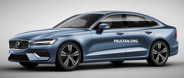 New Volvo S60 sedan rendered based on V60 wagon