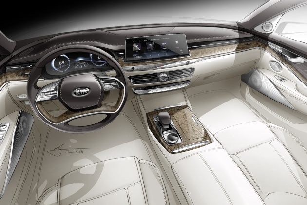 2018 K900 interior officially revealed in sketch form