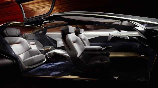 Lagonda Vision Concept debuts – 640 km electric range; carbon-fibre, silk and cashmere interior!