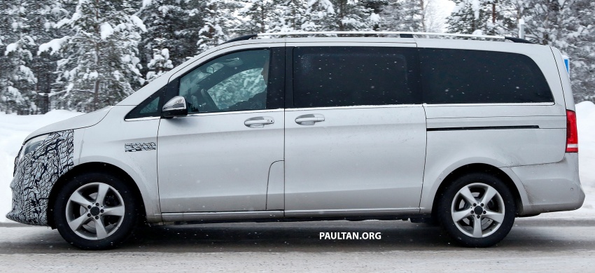 SPIED: Mercedes-Benz V-Class facelift winter testing 786127