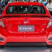 Bangkok 2018: Honda Civic Red Hatchback and Sedan