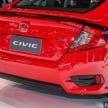 Bangkok 2018: Honda Civic Red Hatchback and Sedan