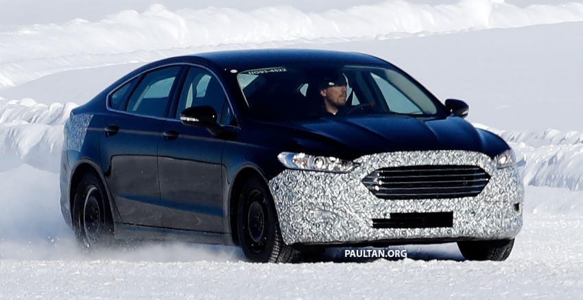 SPIED: Ford Mondeo facelift spotted testing on ice 795848