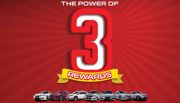 Honda Malaysia ‘The Power of 3 Rewards’ campaign from now until March 31 – rewards of up to RM9,000