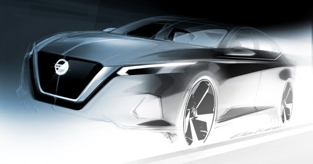 2019 Nissan Altima teased in design sketch – new Teana set to officialy debut at New York Auto Show