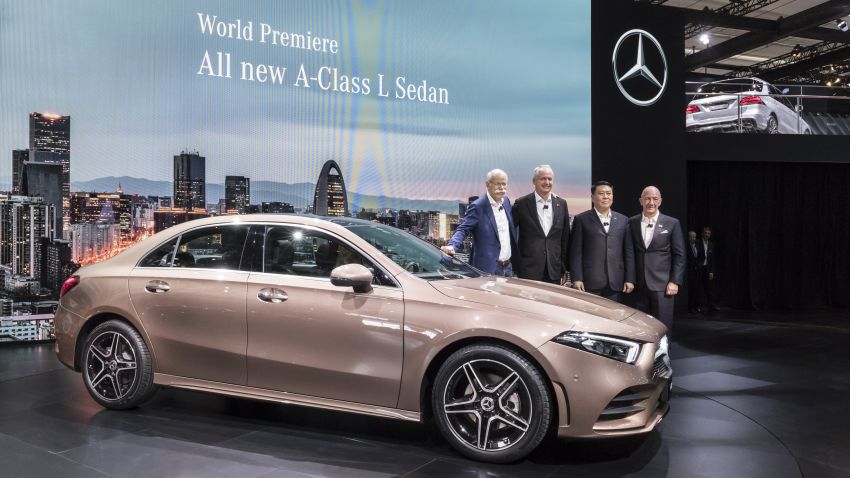Z177 Mercedes-Benz A-Class L Sedan revealed in Beijing – alternate version for other markets in H2 2018 811502