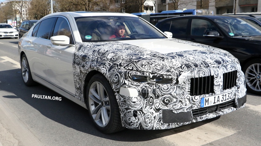 SPIED: G11 BMW 7 Series LCI – even bigger grille? 804356