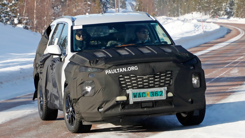 SPIED: Hyundai eight-seat SUV spotted winter testing 804727