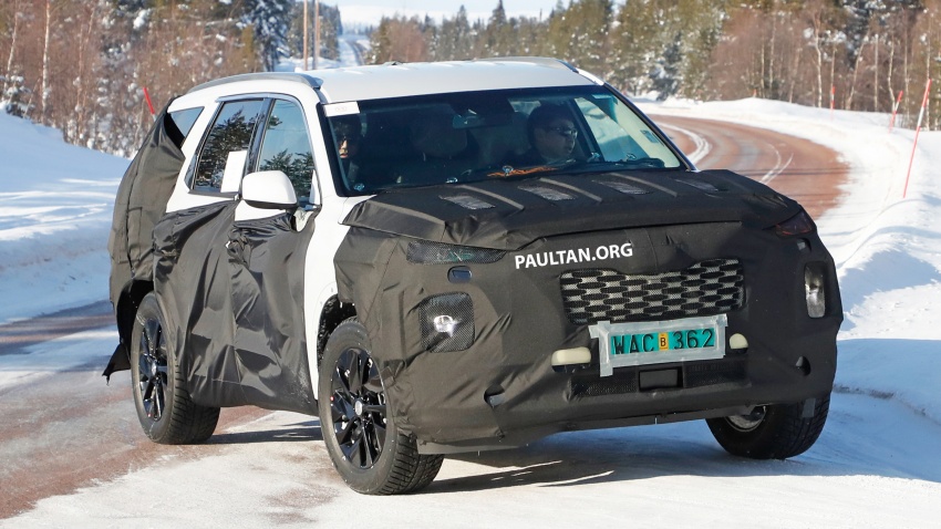 SPIED: Hyundai eight-seat SUV spotted winter testing 804728