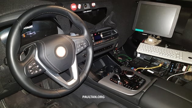 SPIED: BMW X7 seen with less camo, inside and out