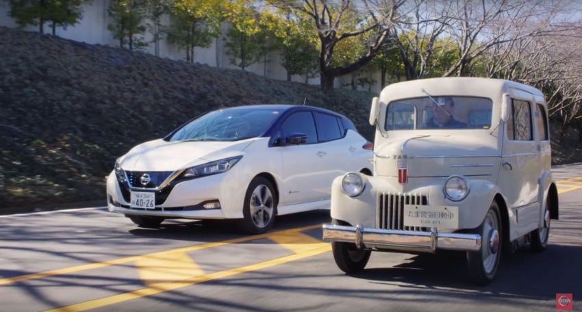 VIDEO: Nissan brings together its newest and first EVs 805640