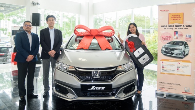 Honda Malaysia presents new Jazz, other prizes to Chinese New Year “SMS & Win” contest winners