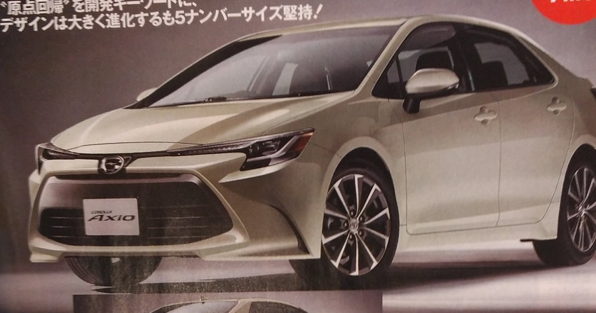 Toyota Corolla Axio rendered, first details leaked 805552