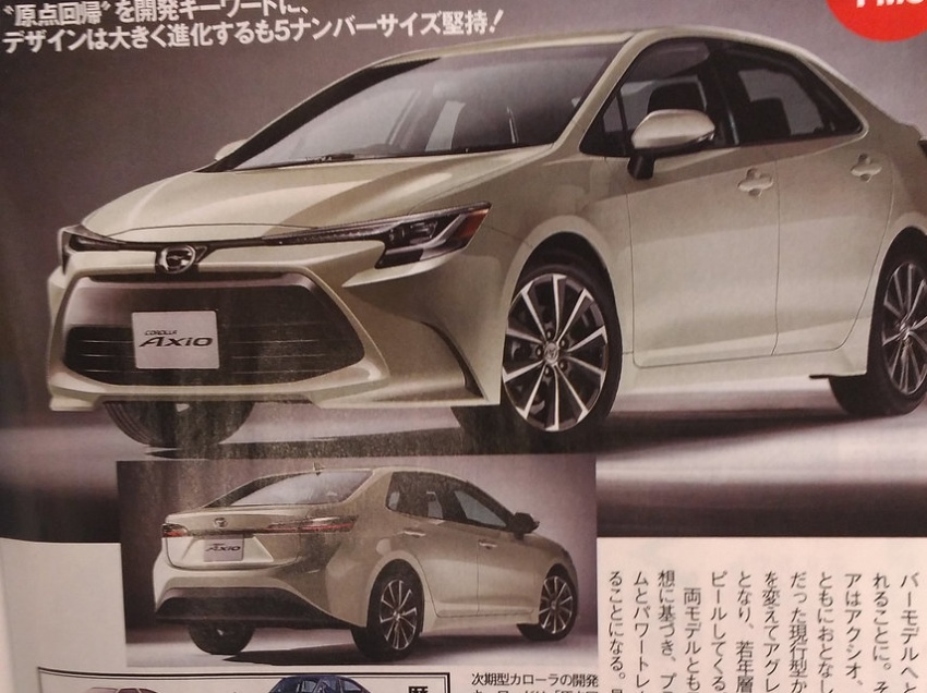Toyota Corolla Axio rendered, first details leaked 805544