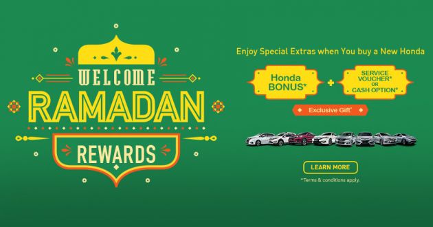 Honda Malaysia ‘Welcome Ramadan Rewards’ promo – up to RM3,000 cash bonus, choose from two rewards