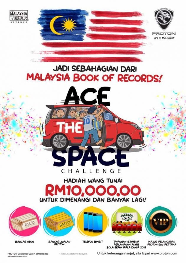 Pertandingan ‘Ace The Space’ oleh Proton – berhimpit seramai yang mungkin dalam MPV dan menang hadiah