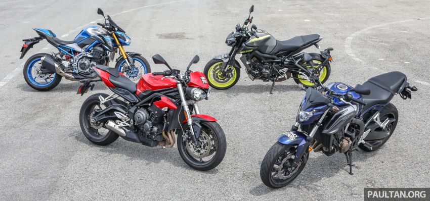 Honda CB650F, Kawasaki Z900 ABS, Triumph 765S, Yamaha MT-09 – which RM50k bike is best for you? 829373
